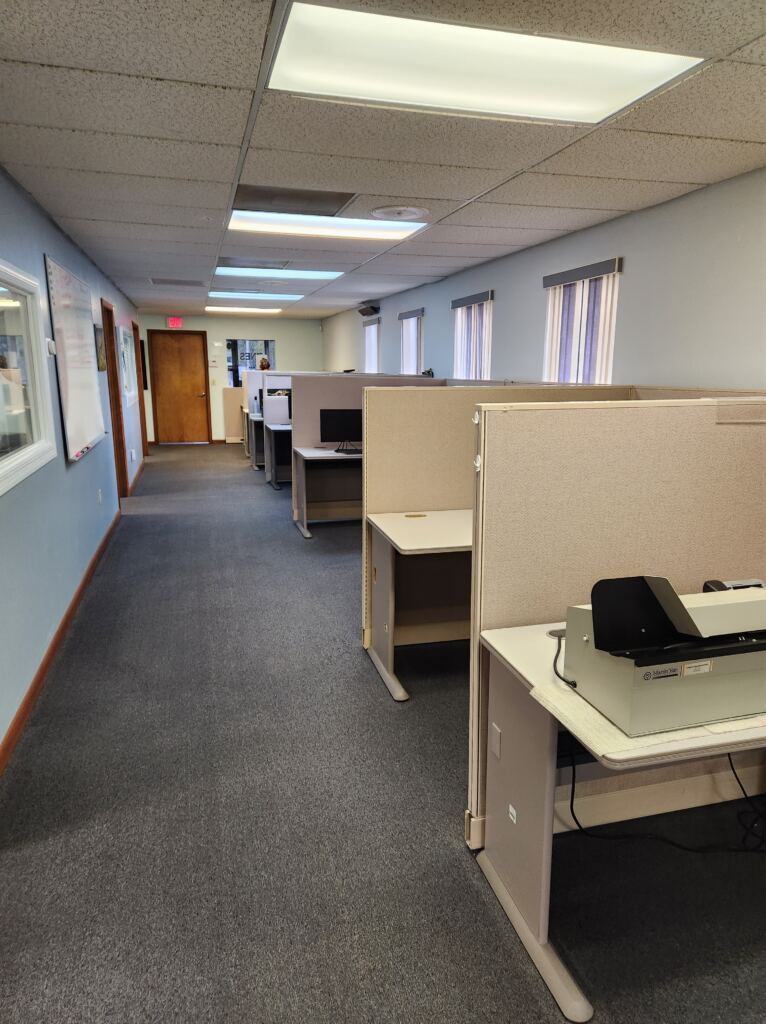 An office after professional carpet cleaning