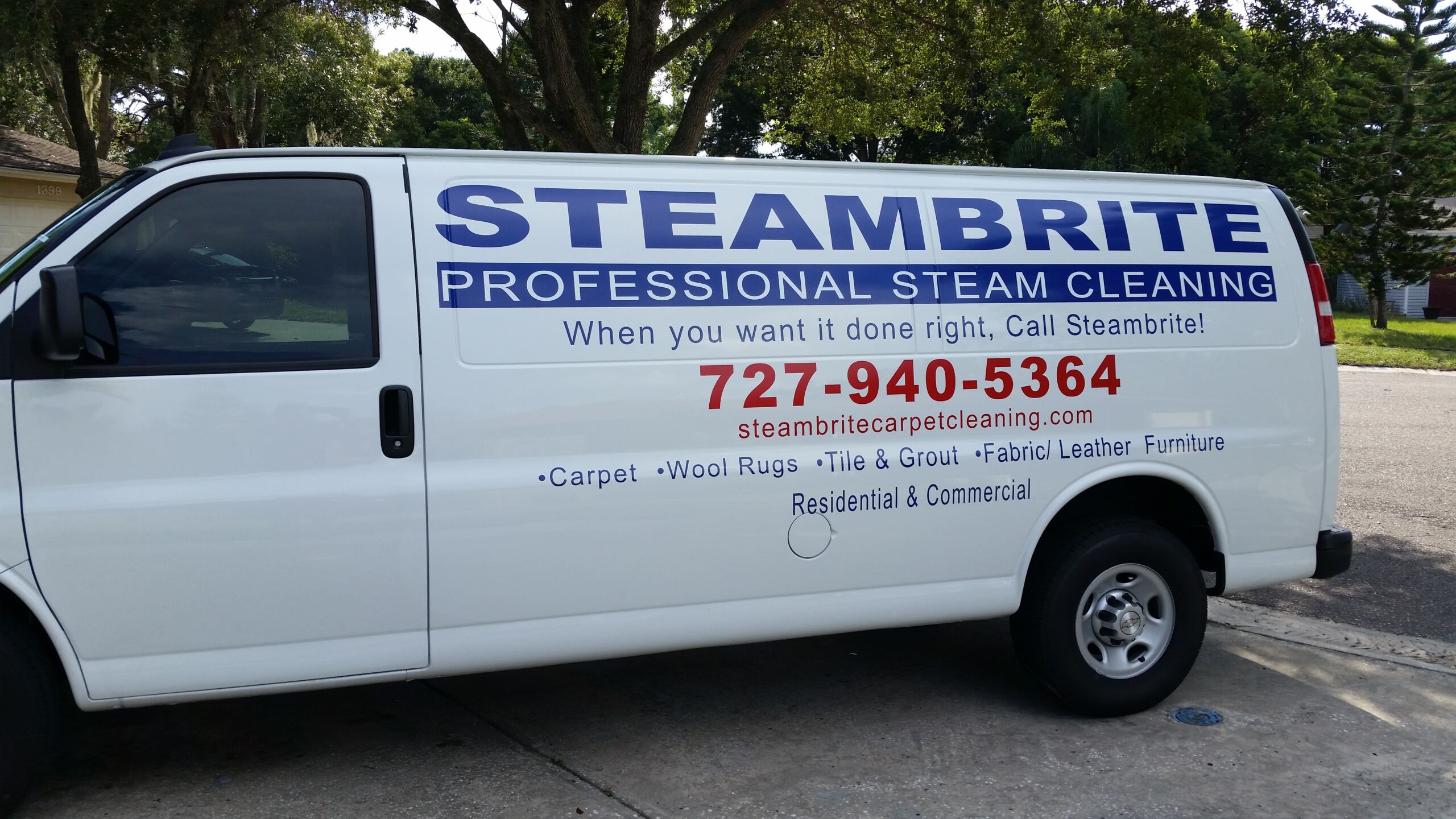 A professional cleaning vehicle from Steambrite Cleaning Services