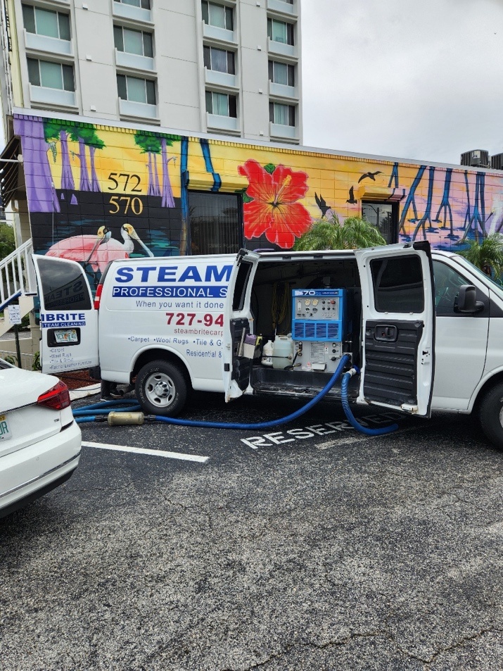 Steambrite cleaners at work