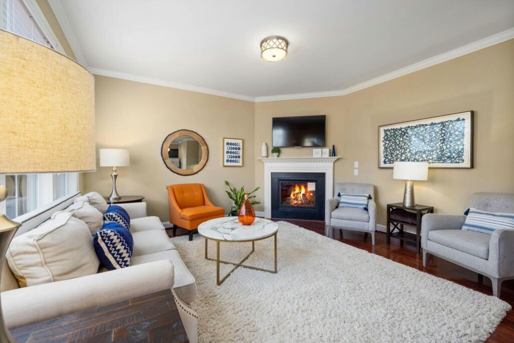 A clean, dust-free carpet in a living room