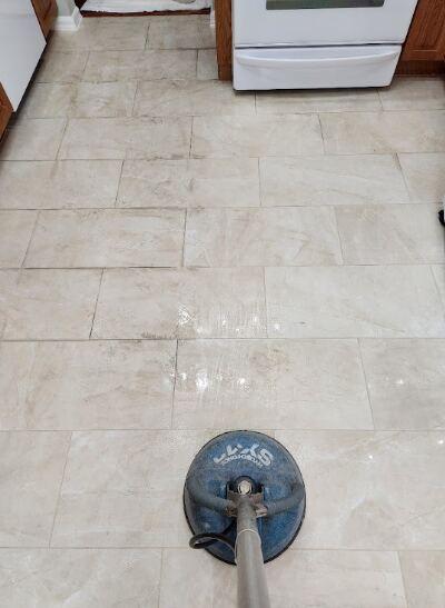 On-going tile and grout cleaning in Palm Harbor, FL.