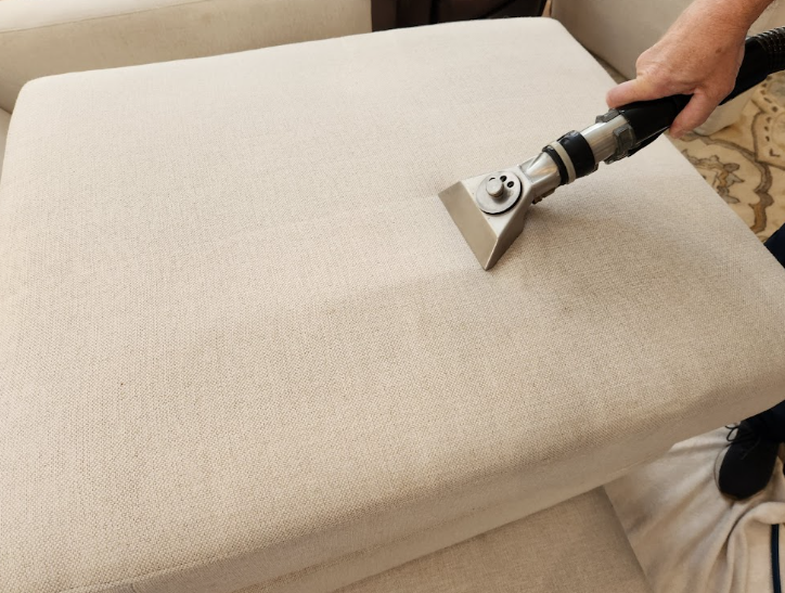 Professional upholstery cleaning by Steambrite Cleaning Services.