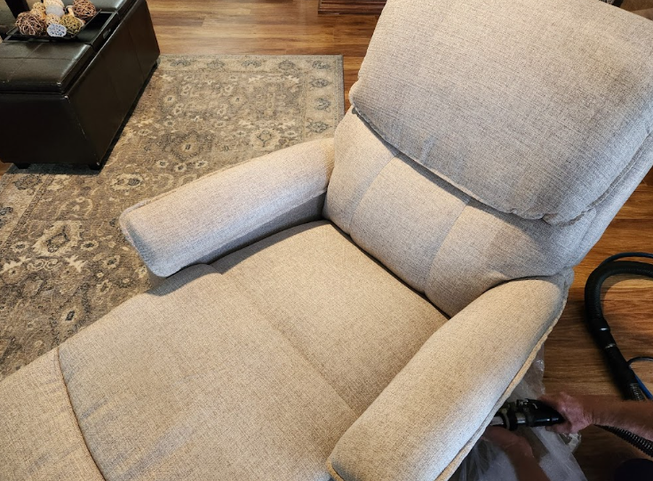 Upholstery cleaning services by Steambrite Cleaning Services.