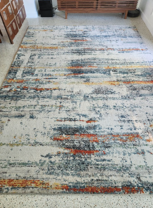 A freshly cleaned rug.