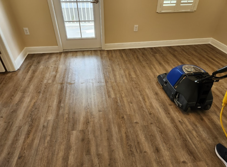 Wood floor cleaning services. 