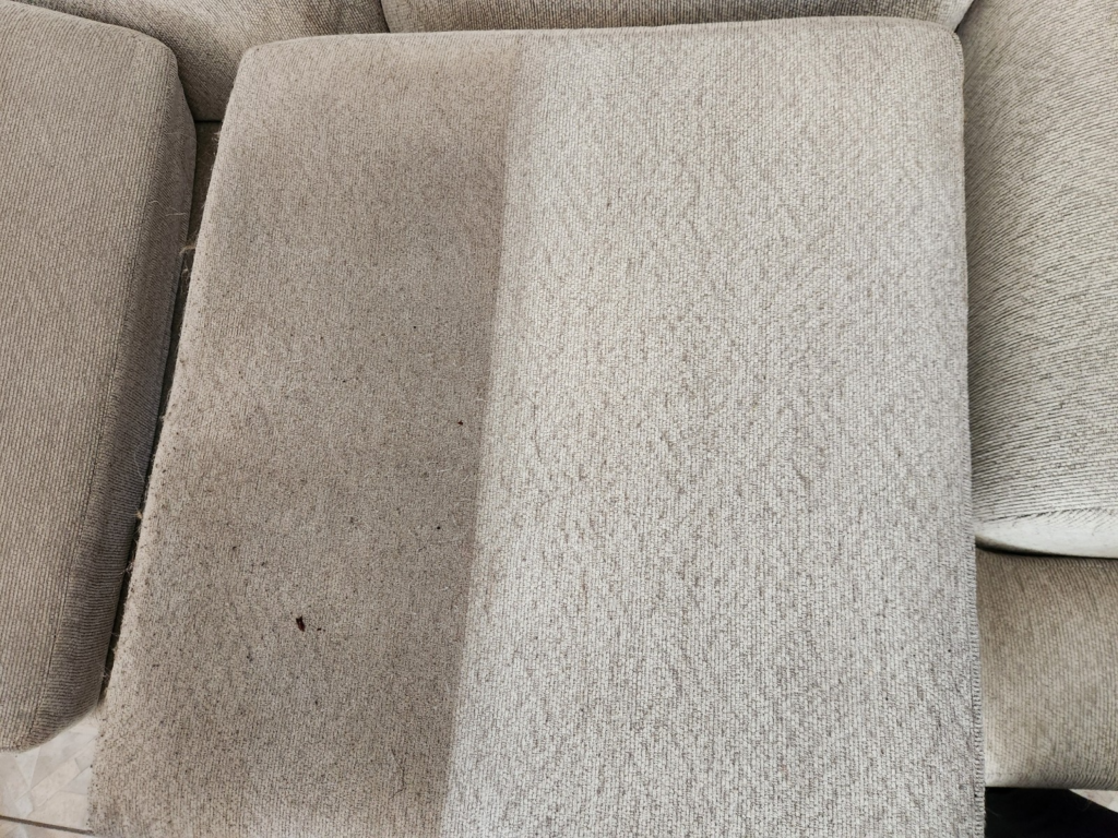 close-up of cushions of a sofa for cleaning