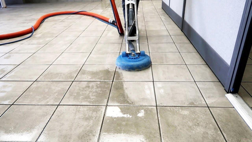 professional tile cleaning with advanced steam cleaning equipment
