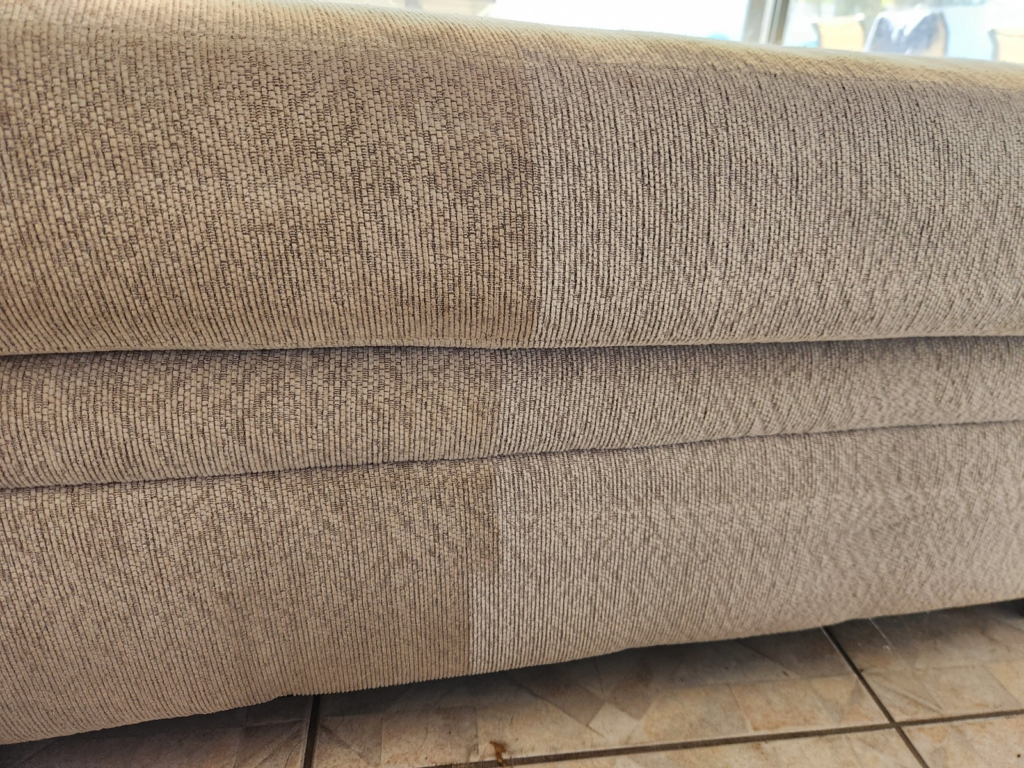 close-up of a sofa’s side