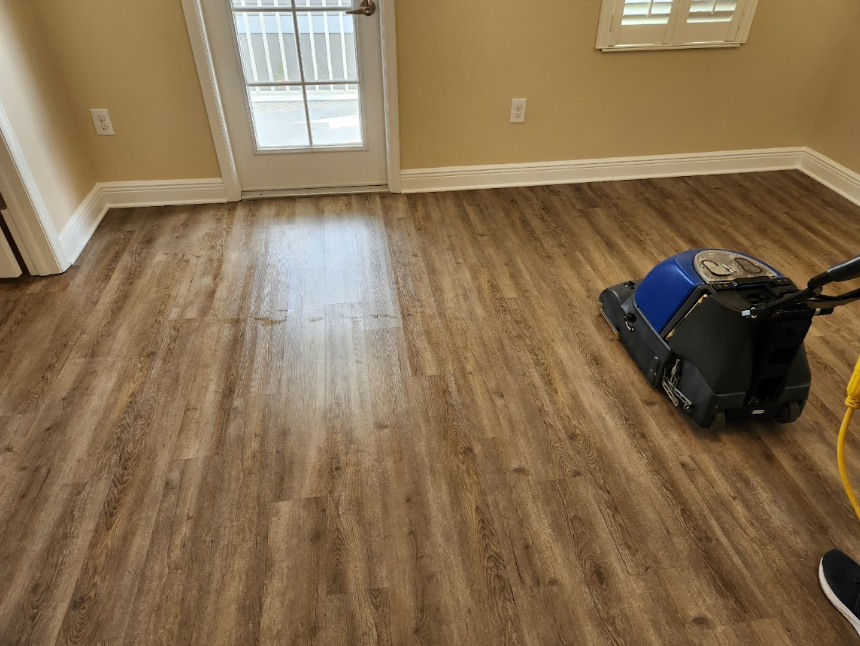 wood floor cleaning service for a residential room