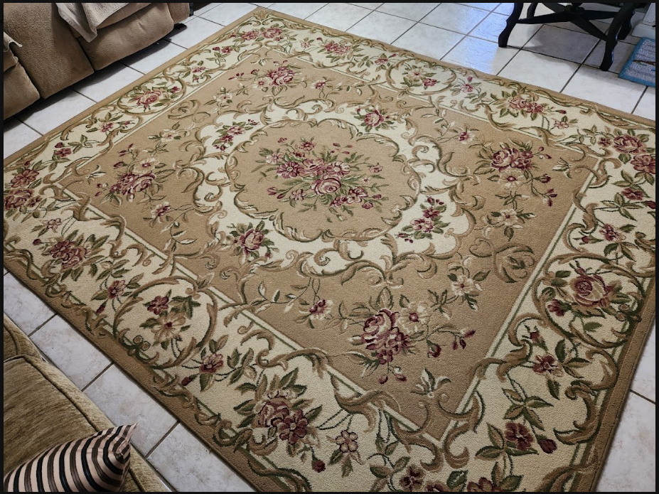 clean ornate wool rug