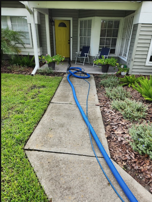 wool rug cleaning setup