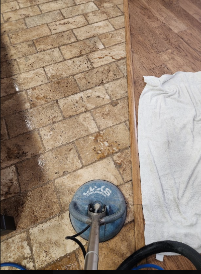 Natural stone tile cleaning in Palm Harbor