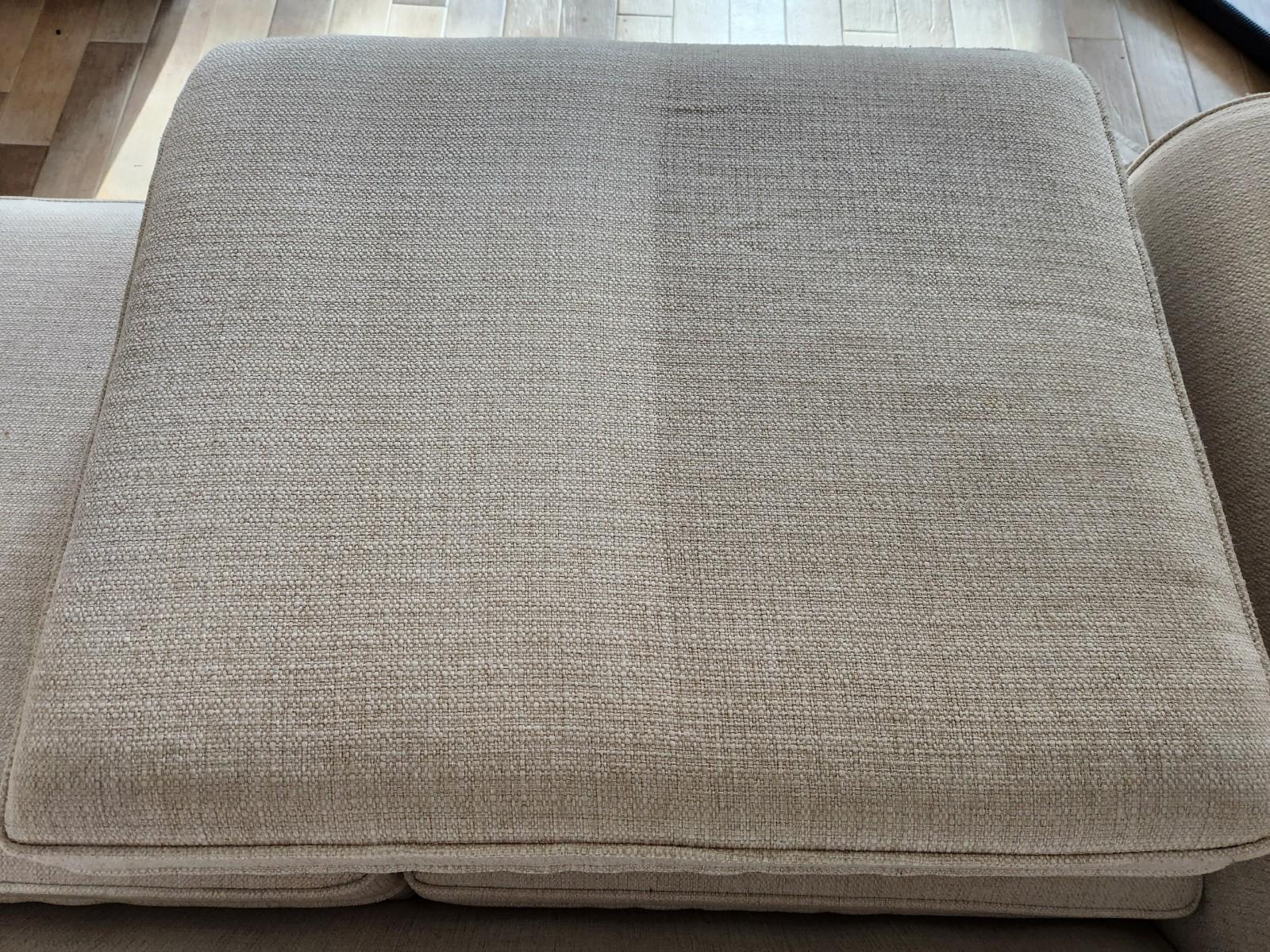 close-up of a sofa cushion
