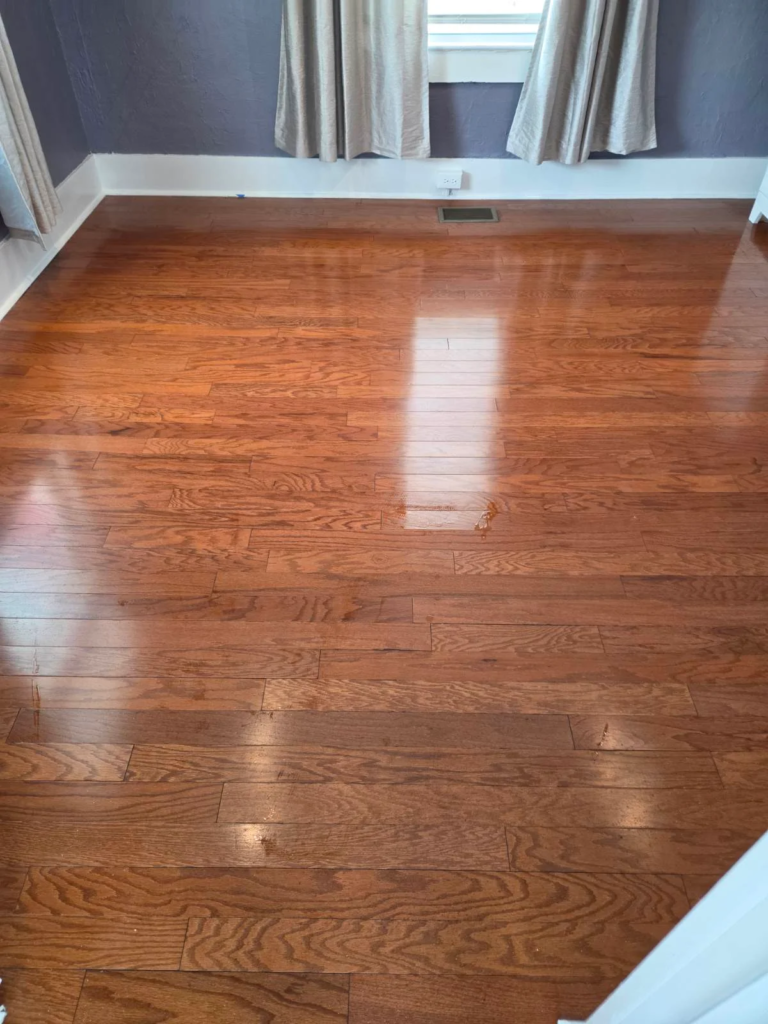 An image of a shiny, clean wooden floor